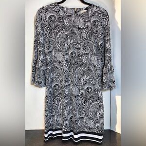 Michael Kors Black/White Paisley Dress Sz XS (0)